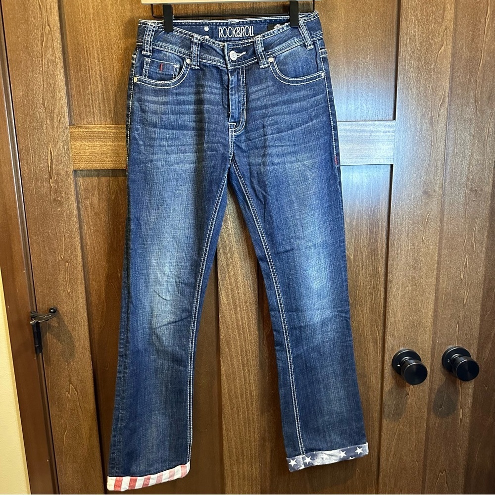 Rock & Roll Women's Dark Blue Boyfriend Jeans
